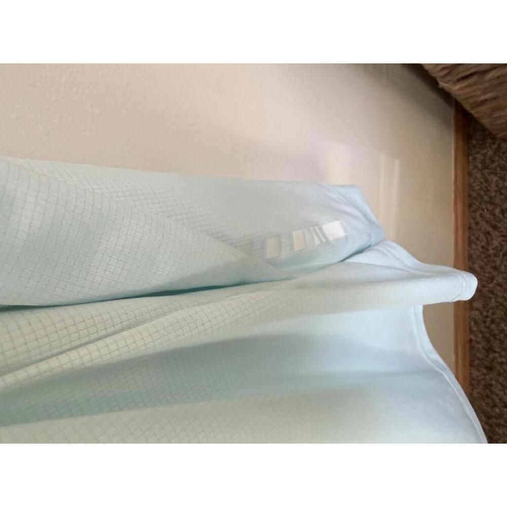 Straight Down Light Blue Performance Pullover Wit… - image 4